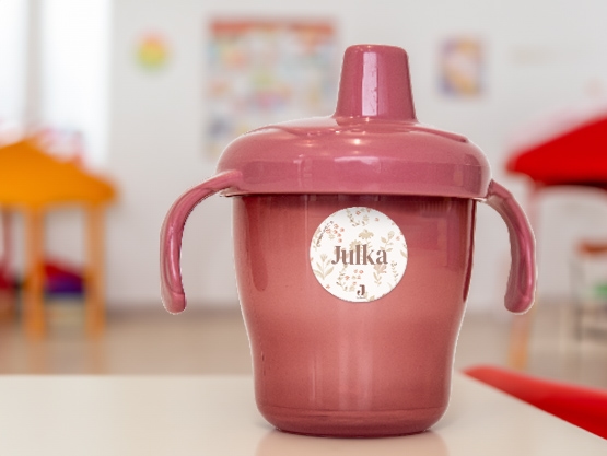 Okrągłe naklejki imienne Jollein