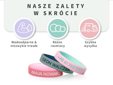 Opaska niezgubka SOS – dwukolorowa