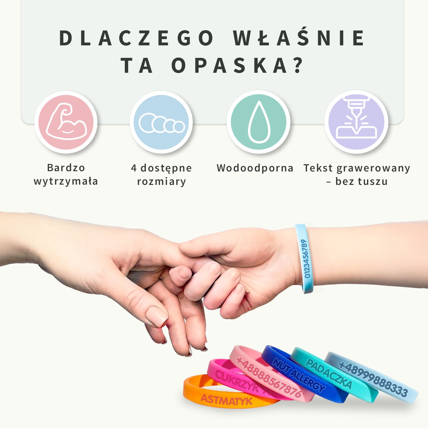 Wąska opaska ICE - SOS