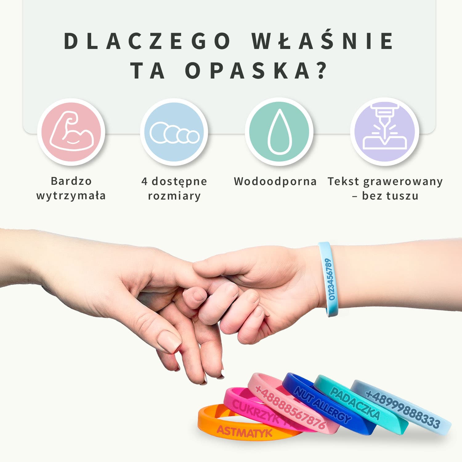 Wąska opaska ICE - SOS