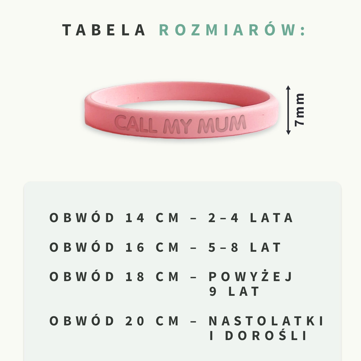 Wąska opaska ICE - SOS
