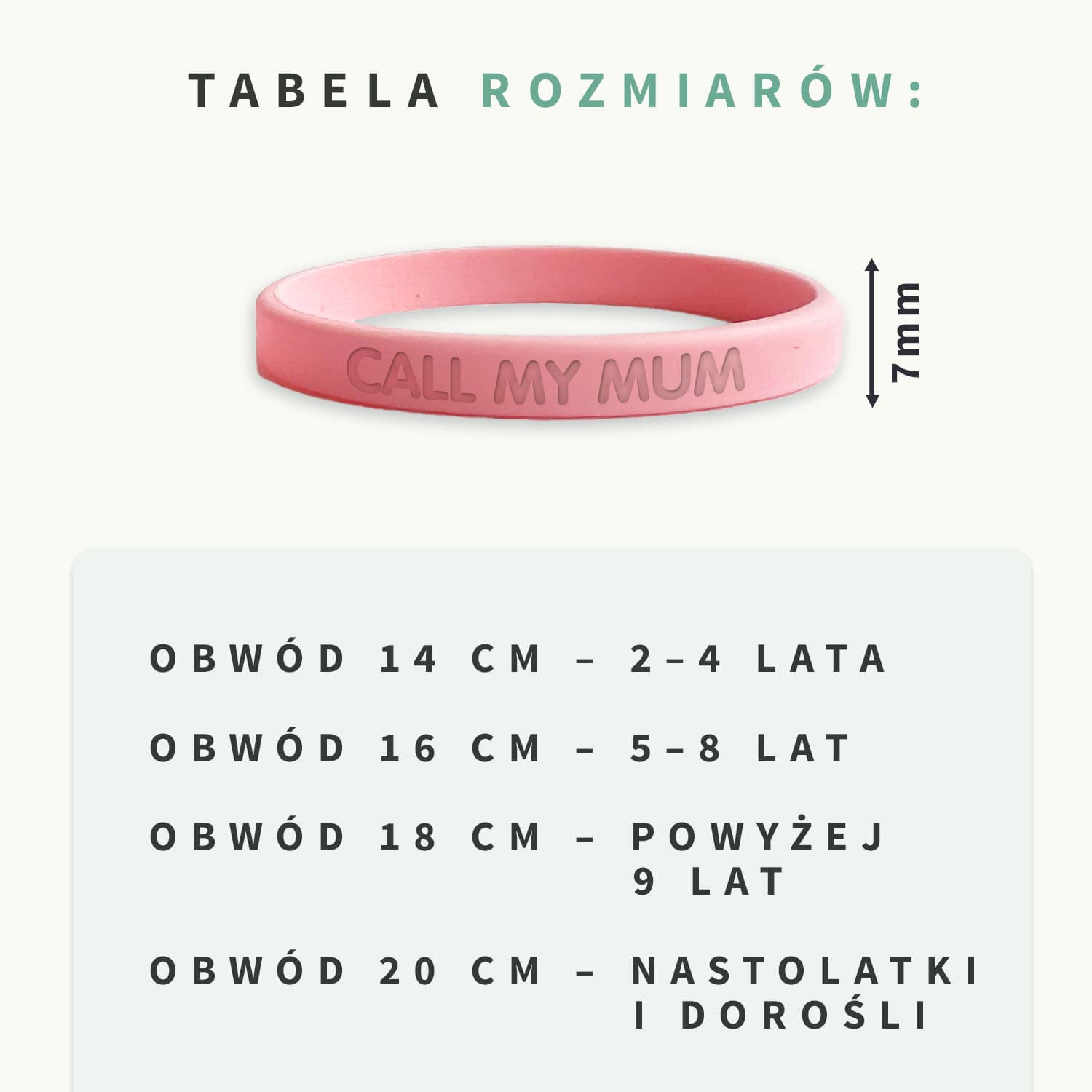 Wąska opaska ICE - SOS