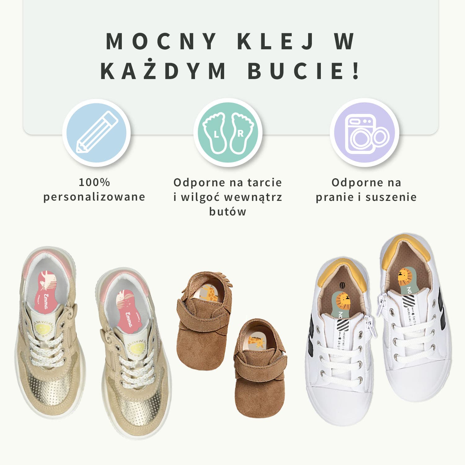 Personalizowane naklejki do obuwia