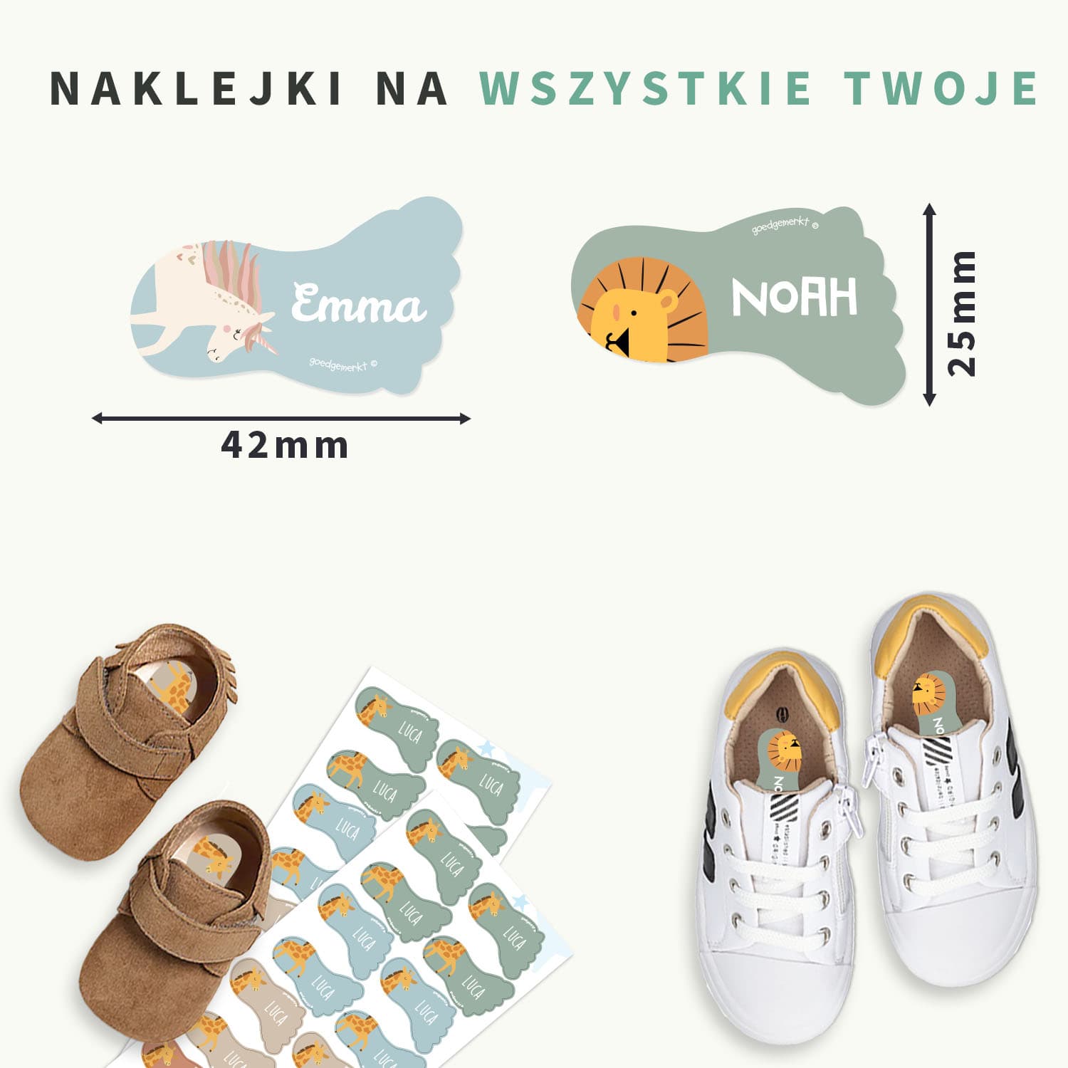 Personalizowane naklejki do obuwia