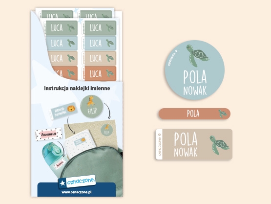 Zestaw naklejek imiennych