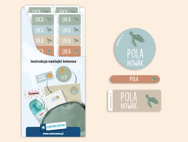 Zestaw naklejek imiennych