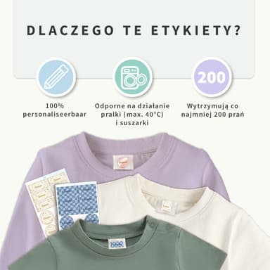 Zestaw naklejek na odzież design