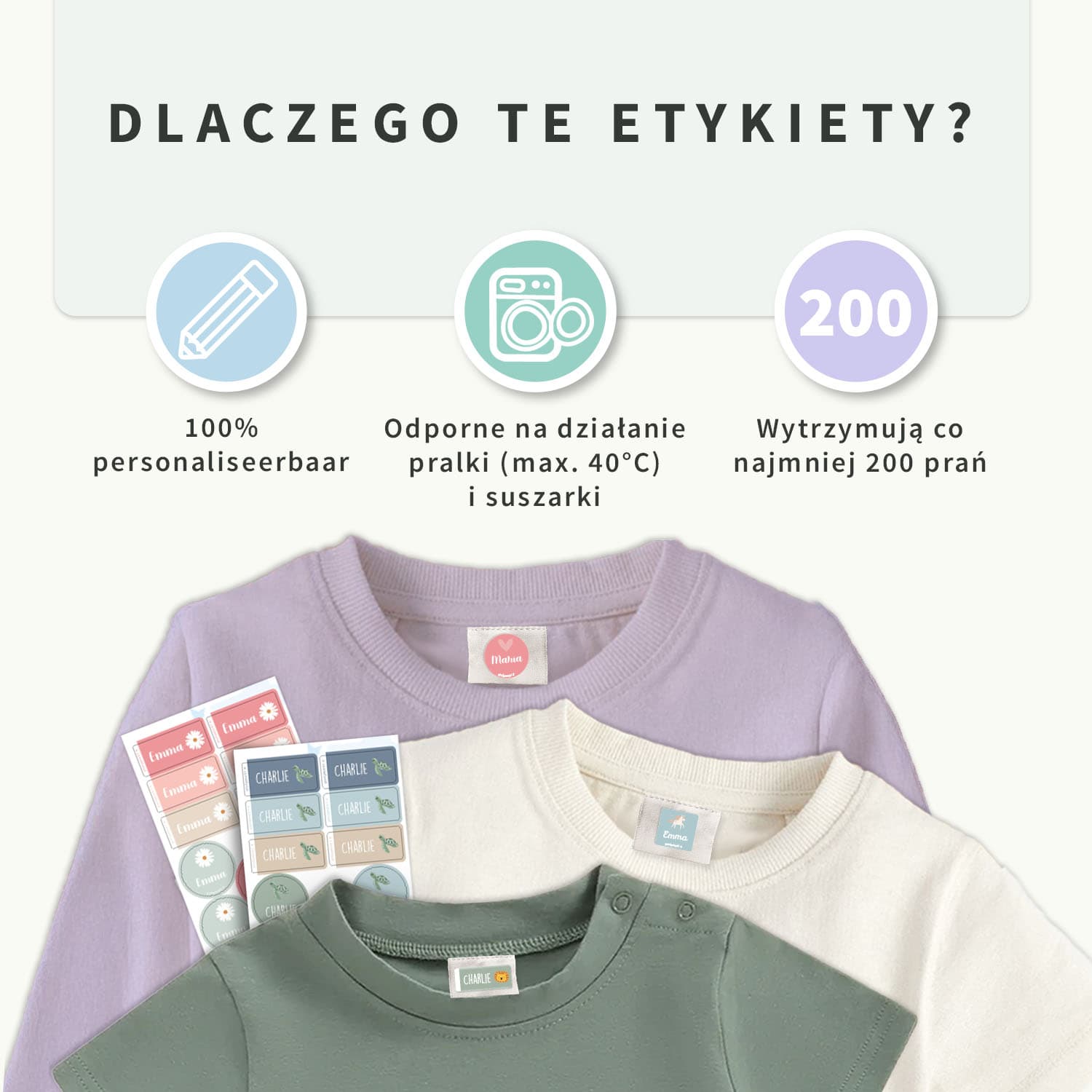 Zestaw naklejek na odzież tematyczny