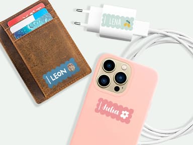 Faliste tematyczne naklejki imienne