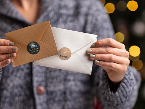 Personalizowane naklejki świąteczne